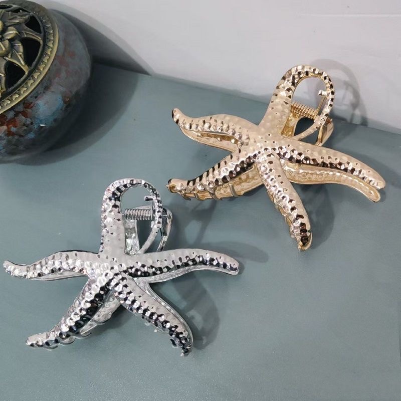 New niche starfish claw clip, female cartoon, back head updo, shark clip, high appearance level, high-end hairpin and hair accessory detail image 9