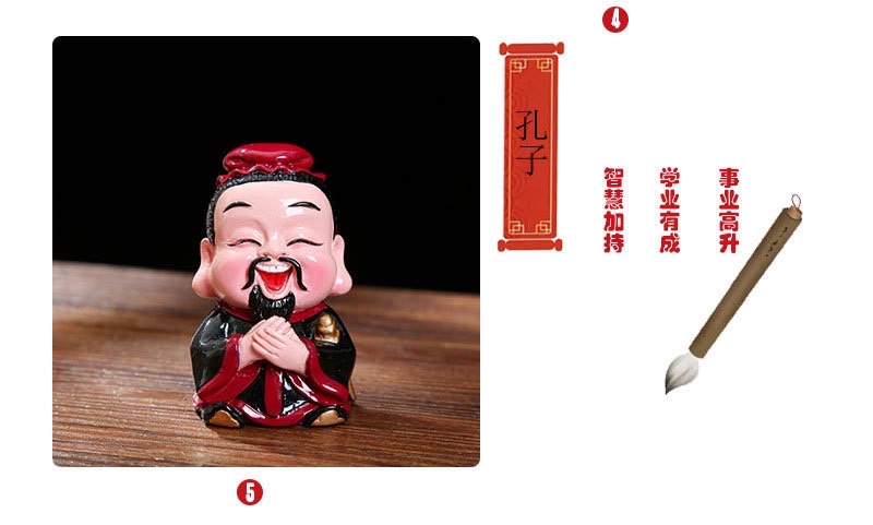 The God of Wealth figurine, a resin decorative item for attracting wealth, a living room decoration for the Five Paths Holy Lord, a gift for the opening of a new home and a store detail image 8