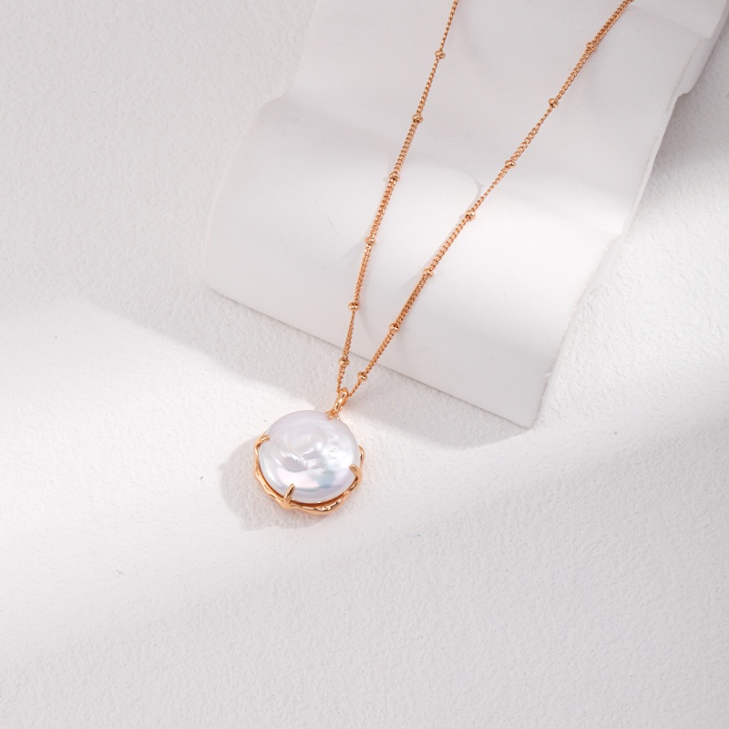 S925 silver Pearl necklace: A light luxury, high-end and versatile gift for your girlfriend details Picture