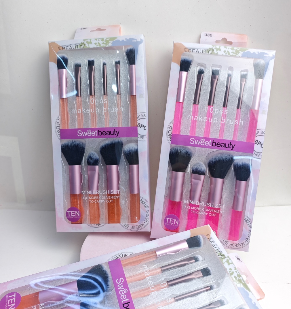 10 makeup brushes, beauty and makeup tools, foundation, liquid makeup brush, makeup tool set, professional beauty and makeup supplies Specification image