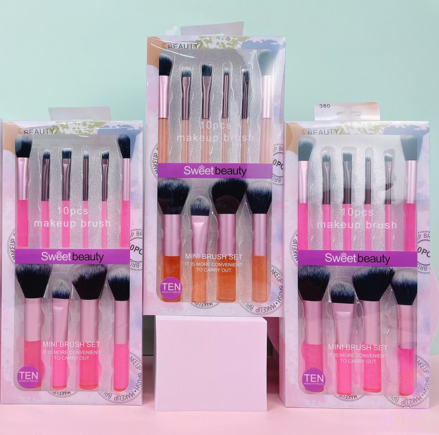 10 makeup brushes, beauty and makeup tools, foundation, liquid makeup brush, makeup tool set, professional beauty and makeup supplies details Picture