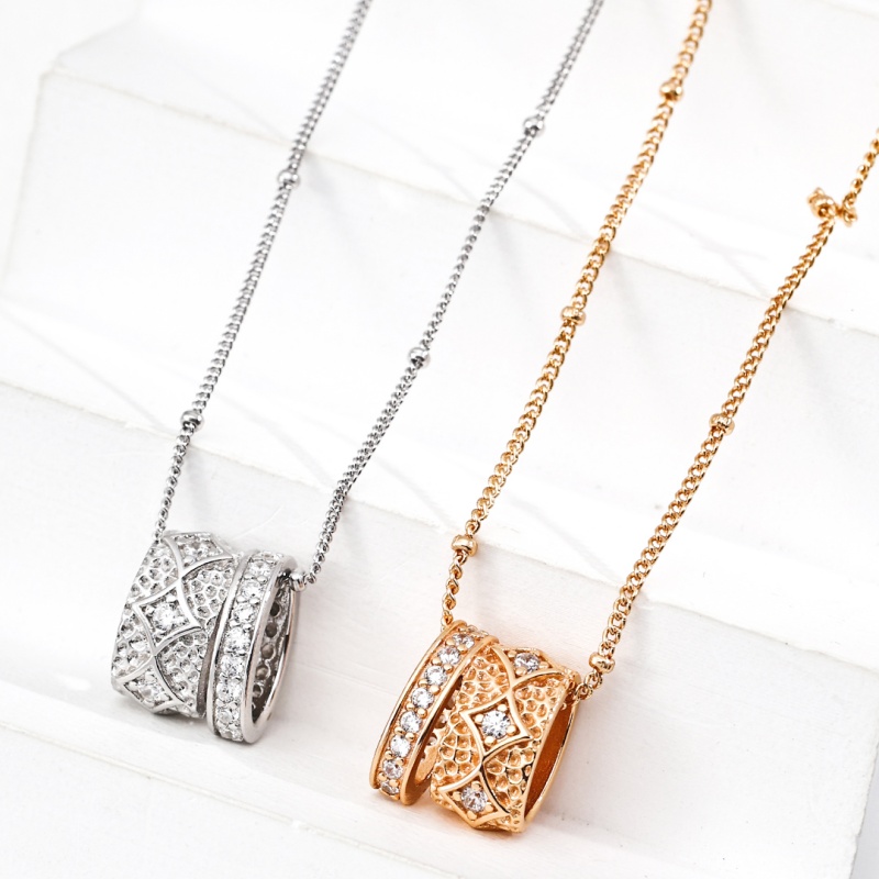 S925 Silver Zircon necklace, a high-end, light luxury and niche fashion chain Item Picture