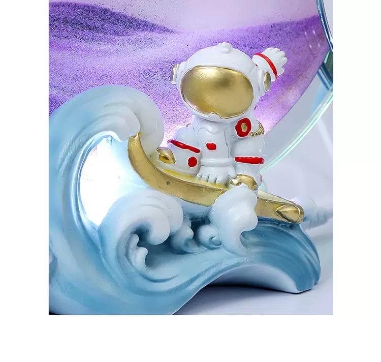 Factory direct sales: Astronaut dynamic 3D flowing sand painting, atmosphere night light, practical stall birthday gift, table decoration detail image 9