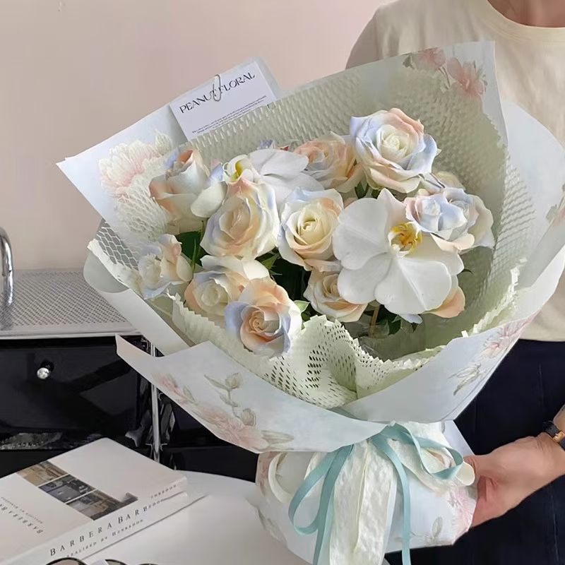ورق الخوخ للفنون، مقاوم للماء، ورق تغليف الزهور details Picture