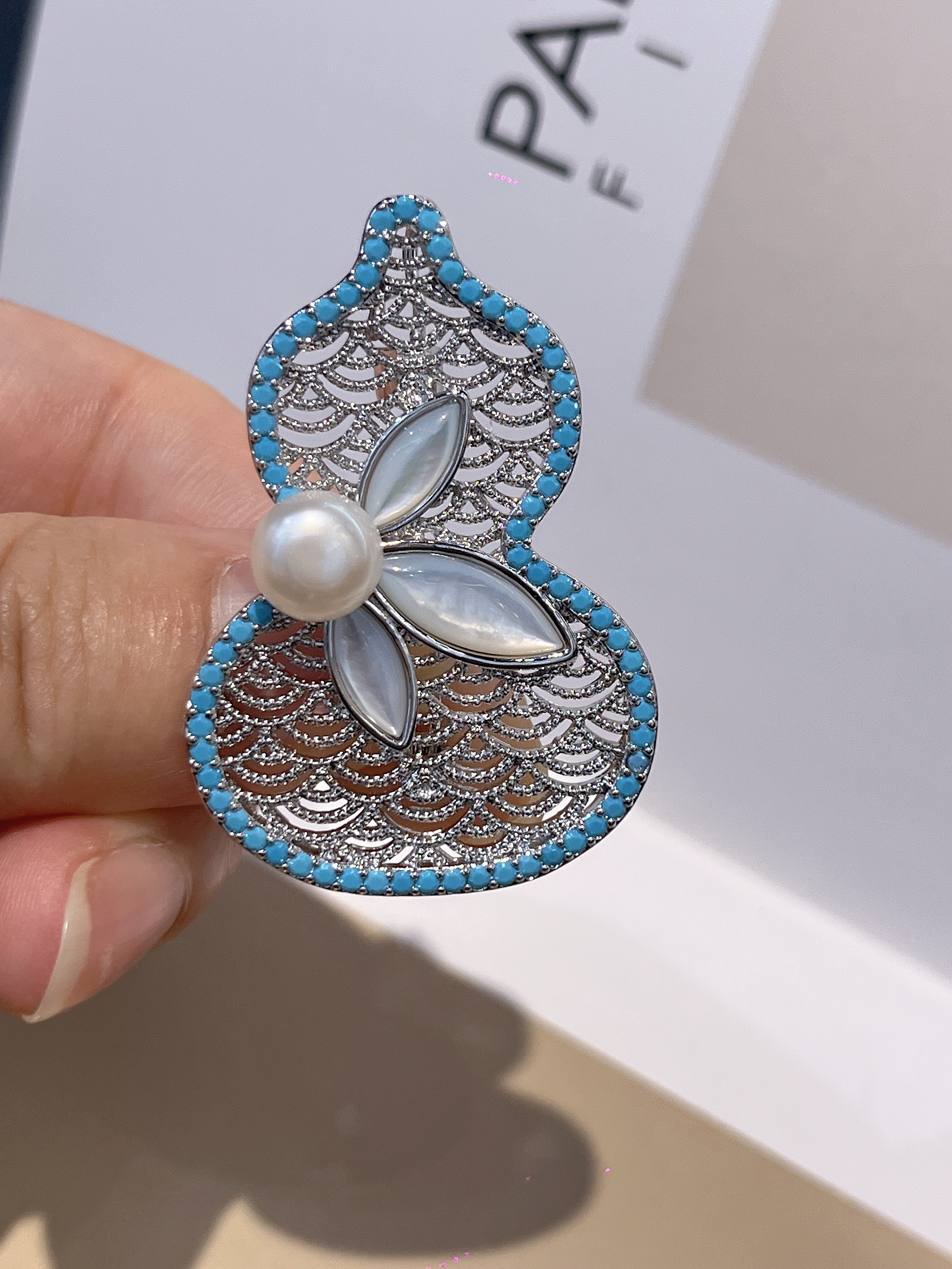 蓝松石葫芦胸针爆款胸针胸针胸针胸针胸针胸针女详情图2