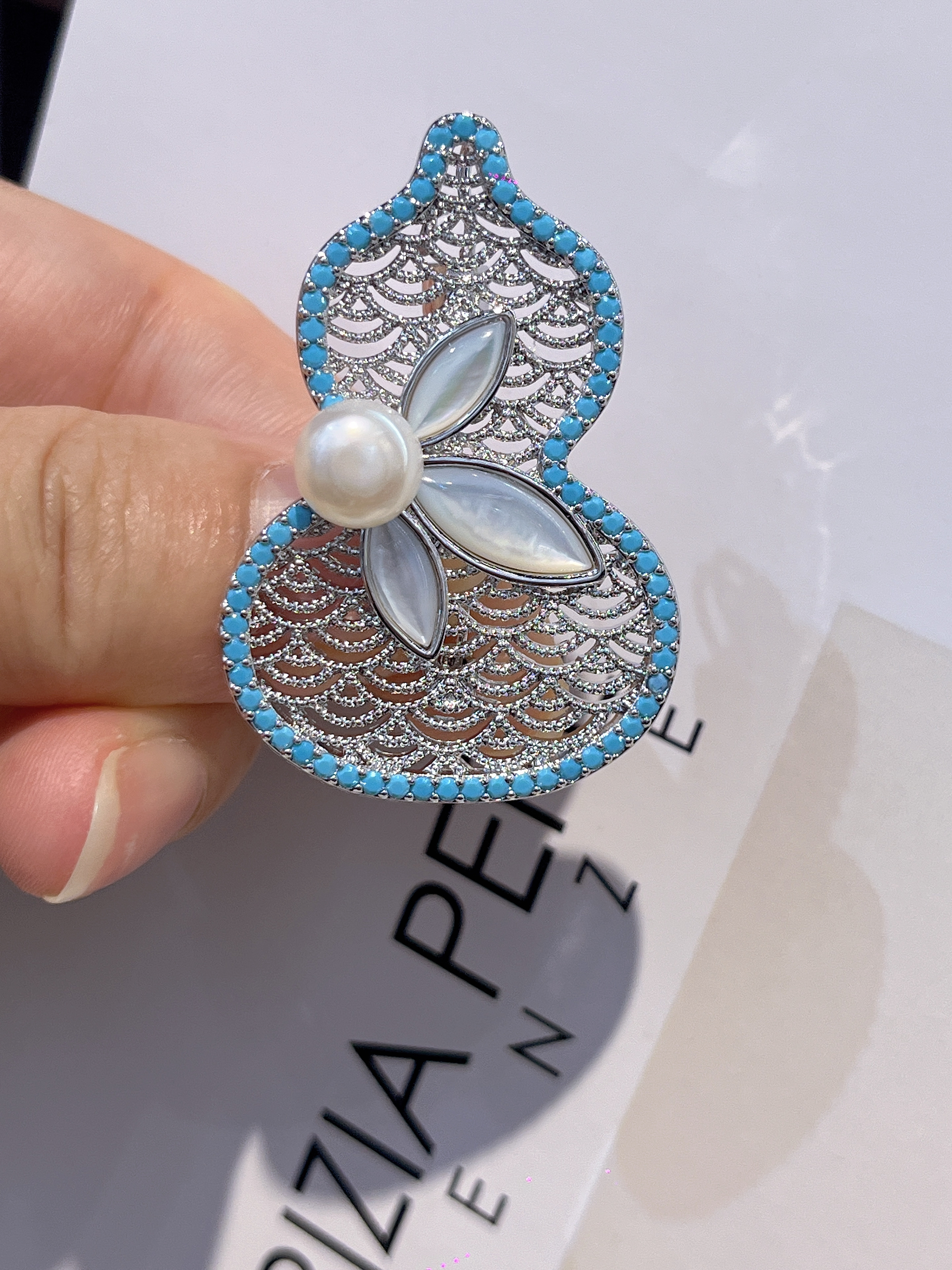 蓝松石葫芦胸针爆款胸针胸针胸针胸针胸针胸针女产品图