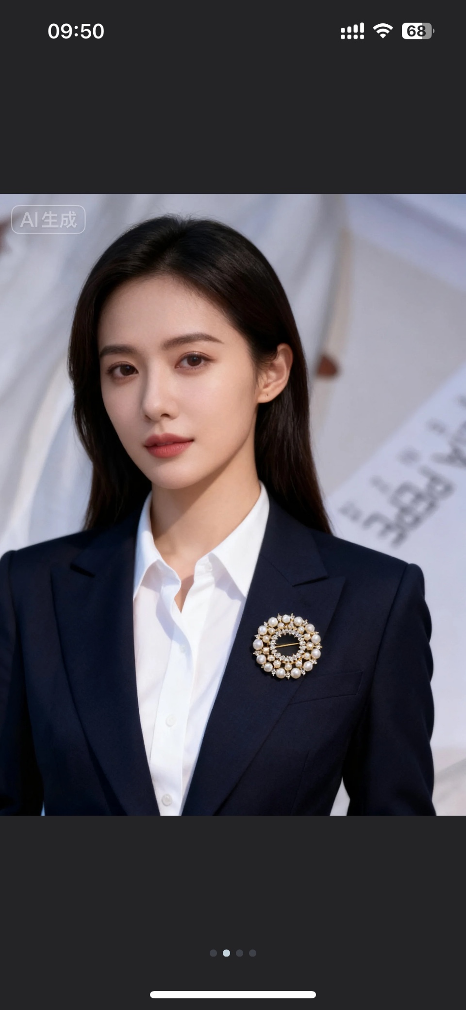 珍珠花环胸针配饰铜胸针中国风轻奢珠宝胸针胸针胸针女