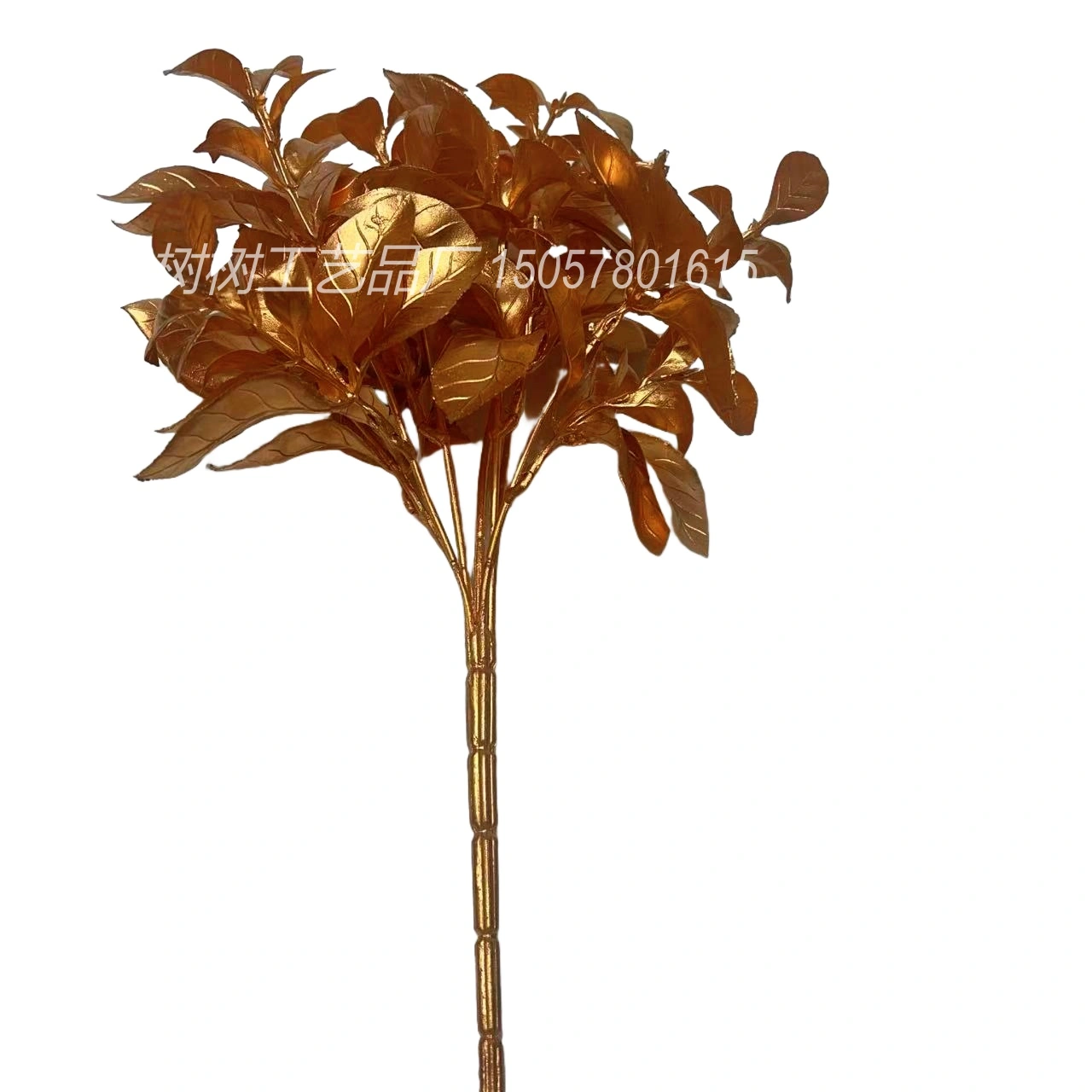 Artificial flowers, artificial roses, single artificial roses, single artificial flowers, three-headed hydrangeas, handmade materials, bunches, golden artificial flowers, Christmas flower accessories, home decoration, New Year gift accessories, Christmas accessories detail image 3
