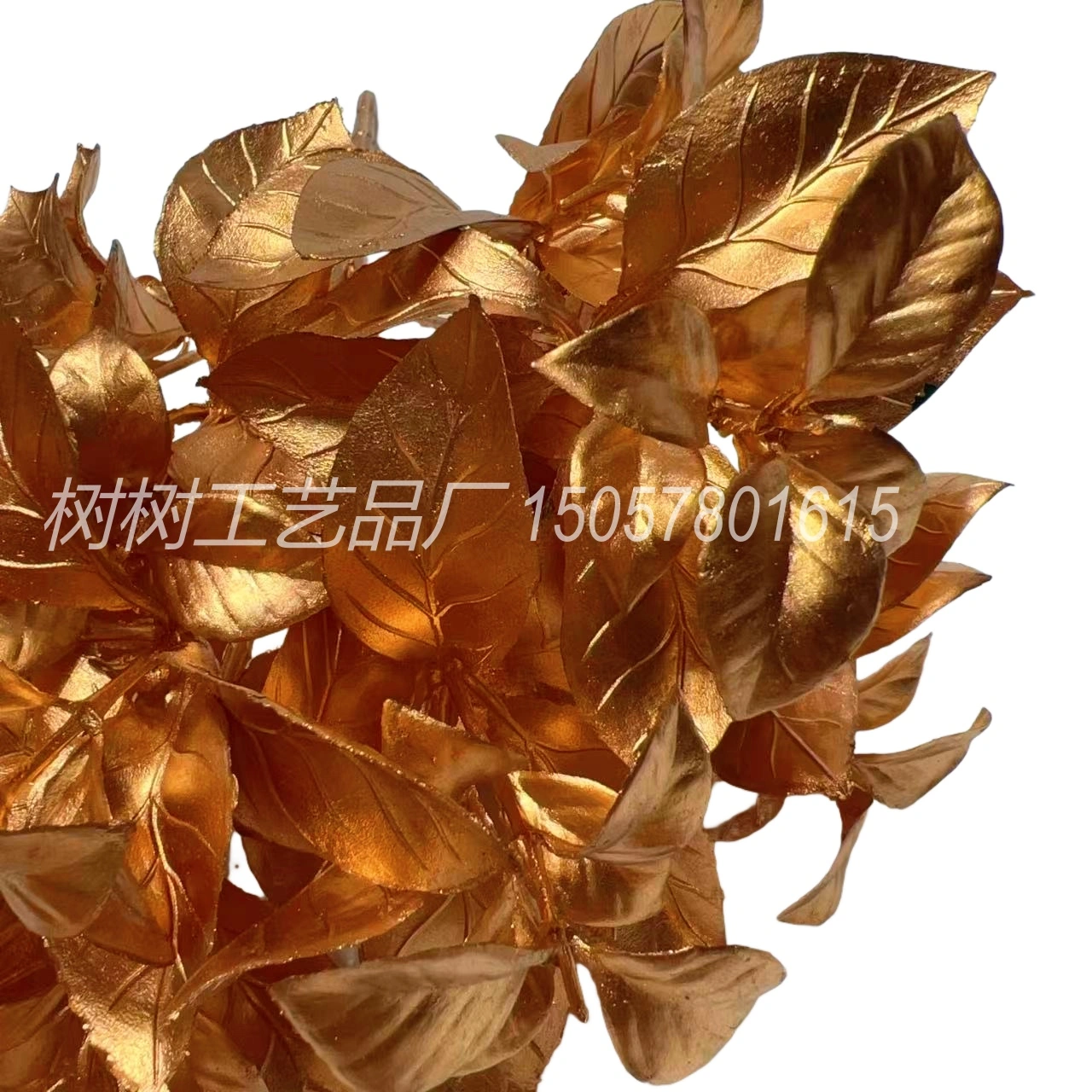 Artificial flowers, artificial roses, single artificial roses, single artificial flowers, three-headed hydrangeas, handmade materials, bunches, golden artificial flowers, Christmas flower accessories, home decoration, New Year gift accessories, Christmas accessories detail image 6