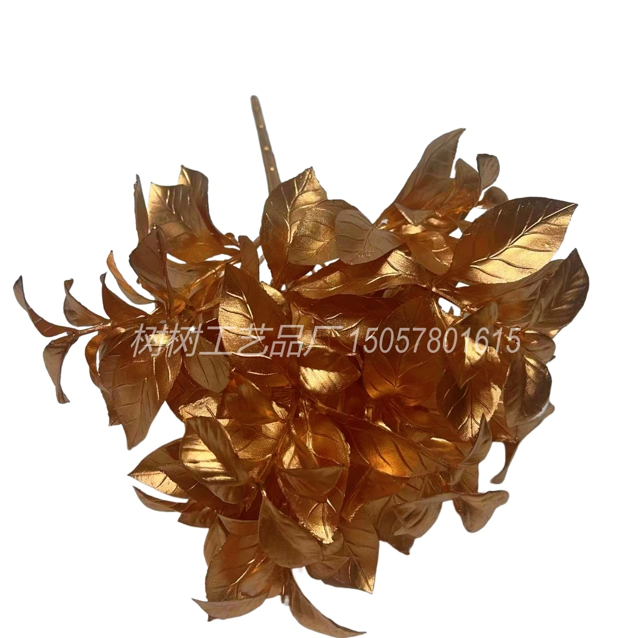 Artificial flowers, artificial roses, single artificial roses, single artificial flowers, three-headed hydrangeas, handmade materials, bunches, golden artificial flowers, Christmas flower accessories, home decoration, New Year gift accessories, Christmas accessories detail image 4