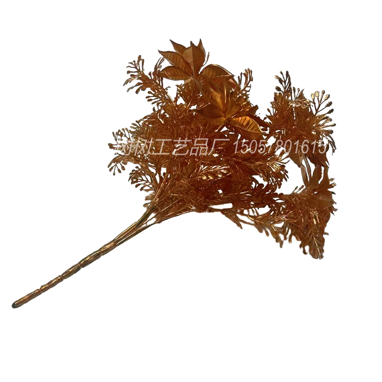 Artificial flowers, golden Christmas flowers, red thousand-leaf Christmas flower accessories, Christmas flower decoration, home decoration, New Year gift decoration accessories, handcrafted flowers detail image 3