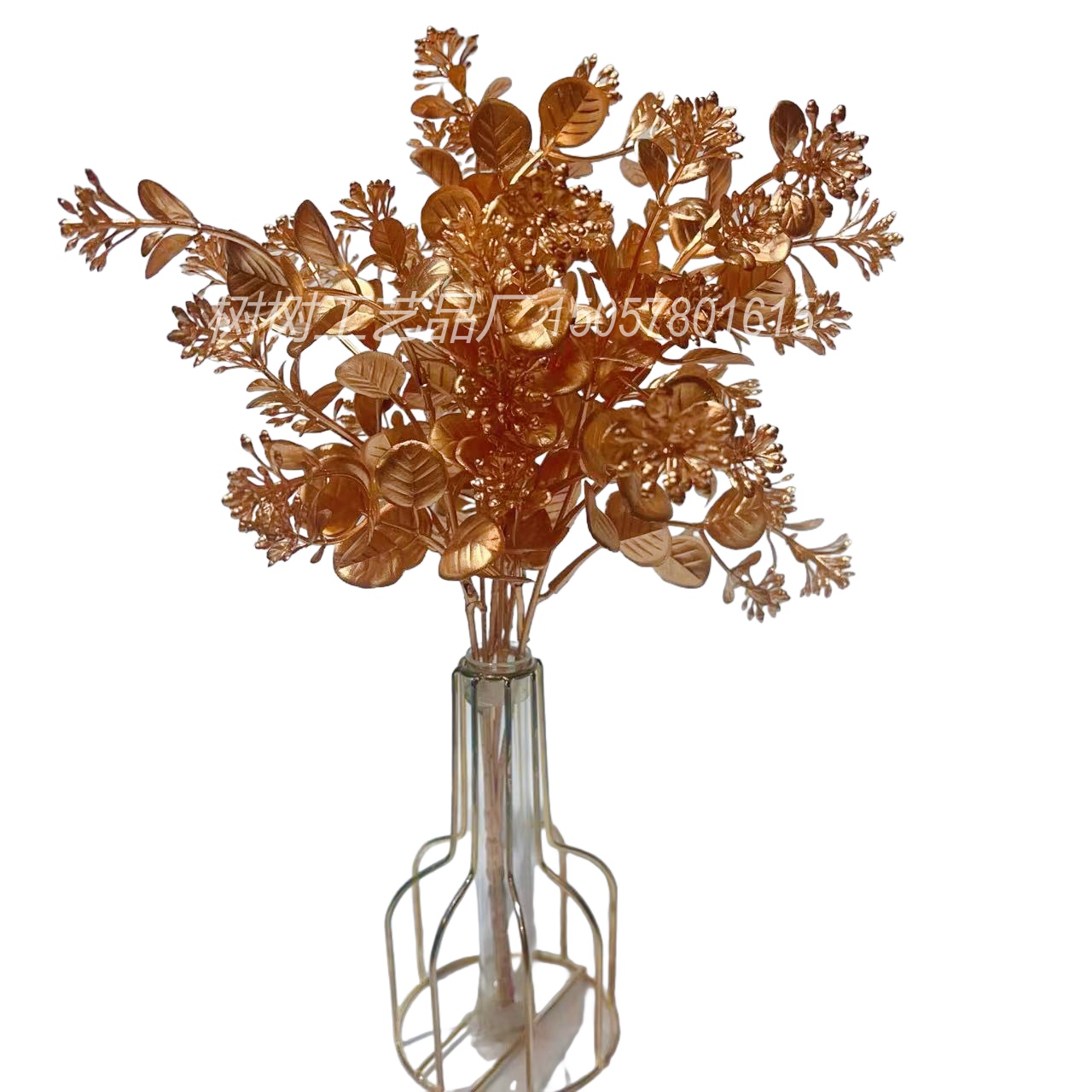 Golden bunches of dandelion artificial flowers, Christmas flowers, home decoration, Christmas flower accessories, New Year gift accessories, artificial flowers, artificial flowers detail image 2