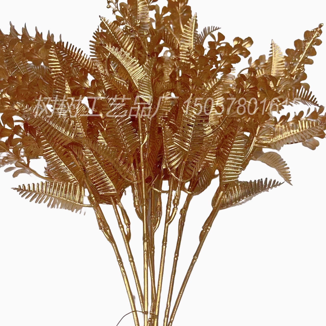 Artificial flowers, golden artificial flowers, Christmas flowers, home decoration, Christmas flower accessories, New Year gift accessories, handcrafted flowers, artificial flowers detail image 3