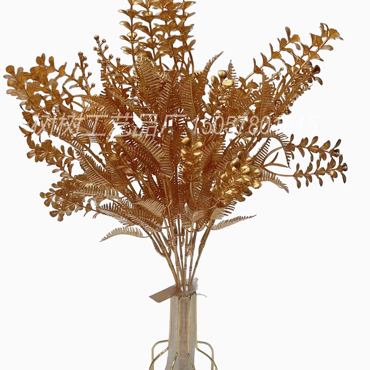 Artificial flowers, golden artificial flowers, Christmas flowers, home decoration, Christmas flower accessories, New Year gift accessories, handcrafted flowers, artificial flowers Item Picture
