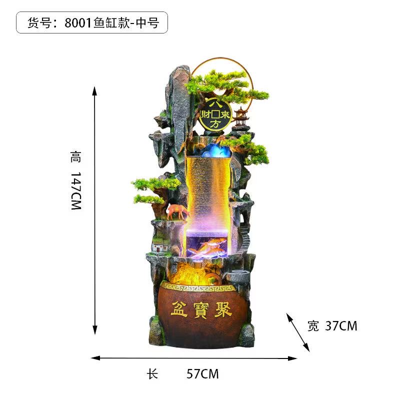 Resin magnesium oxide, flowing water, bonsai, atomized rockery, air humidification, water curtain wall, feng shui wheel, wind water ball Application Scenario