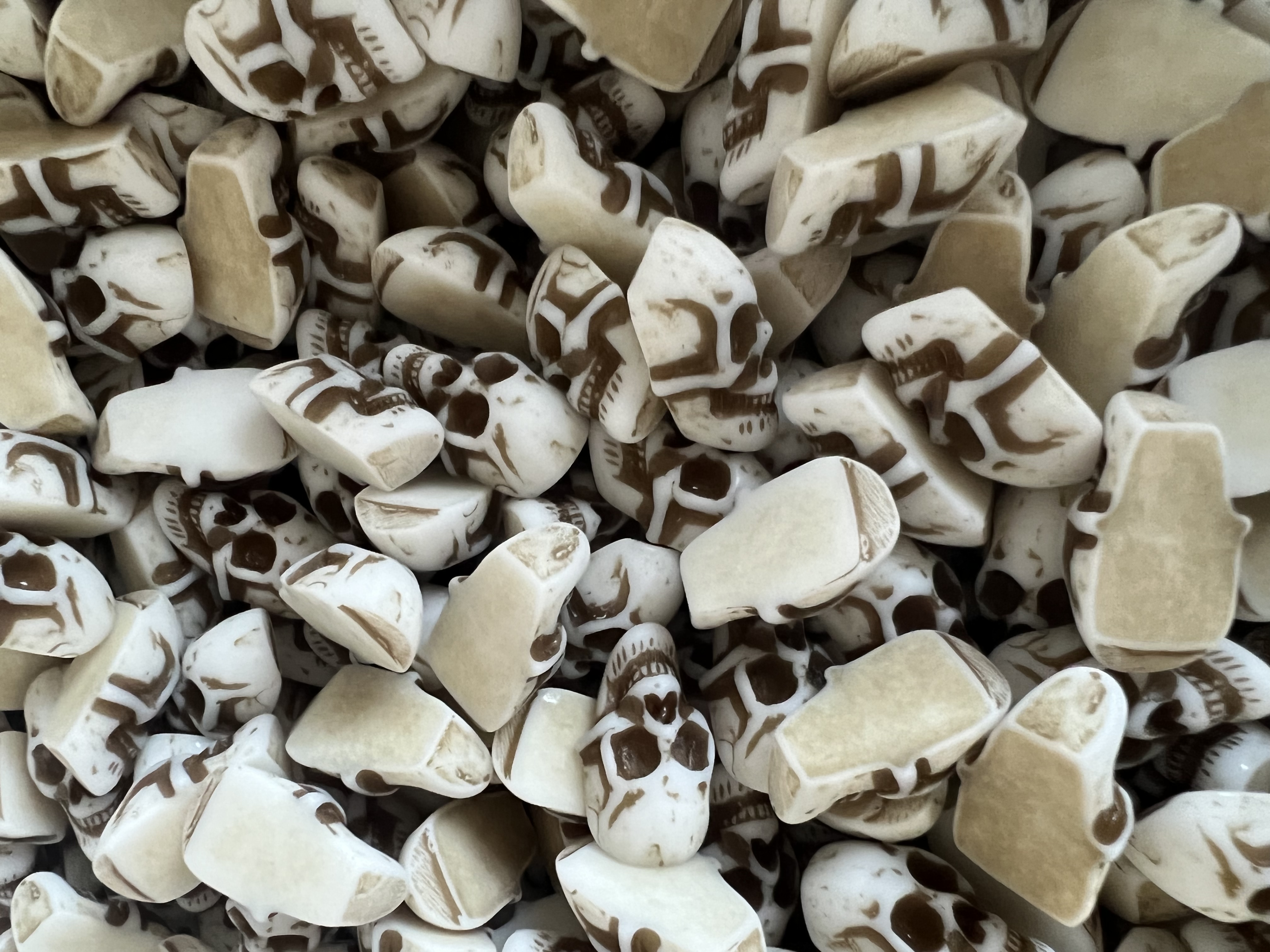 欧美仿象牙骷髅头戒指💍吊坠饰品配件diy饰品配件产品图