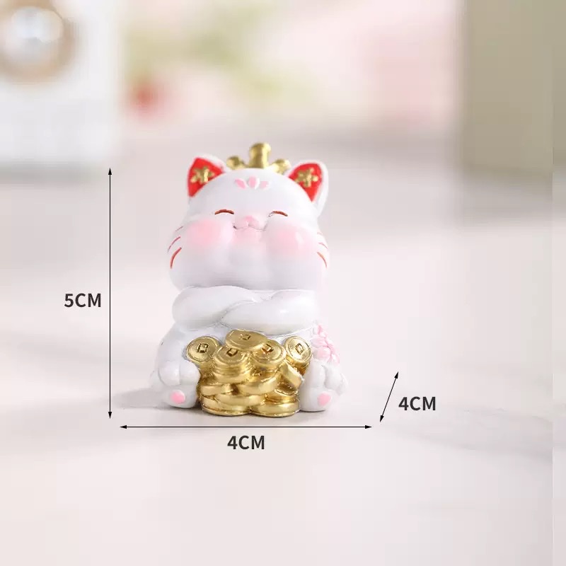 招财猫玄关家居桌面树脂工艺品摆件送礼乔迁祝福礼品批发厂家直销 白底实物图