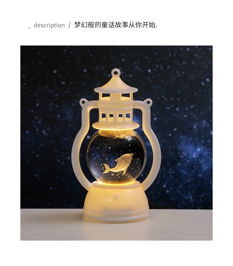 Retro lantern, creative luminous night light, bedroom and dormitory decoration, atmosphere light, festival souvenir, desktop decoration detail image 2