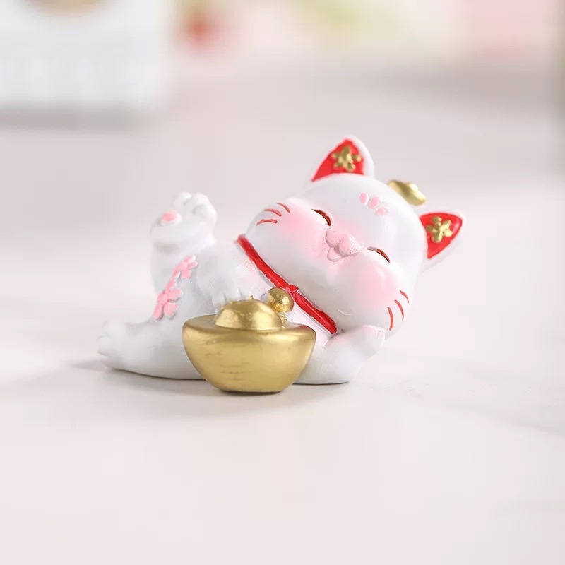 招财猫玄关家居桌面树脂工艺品摆件送礼乔迁祝福礼品批发厂家直销 细节图