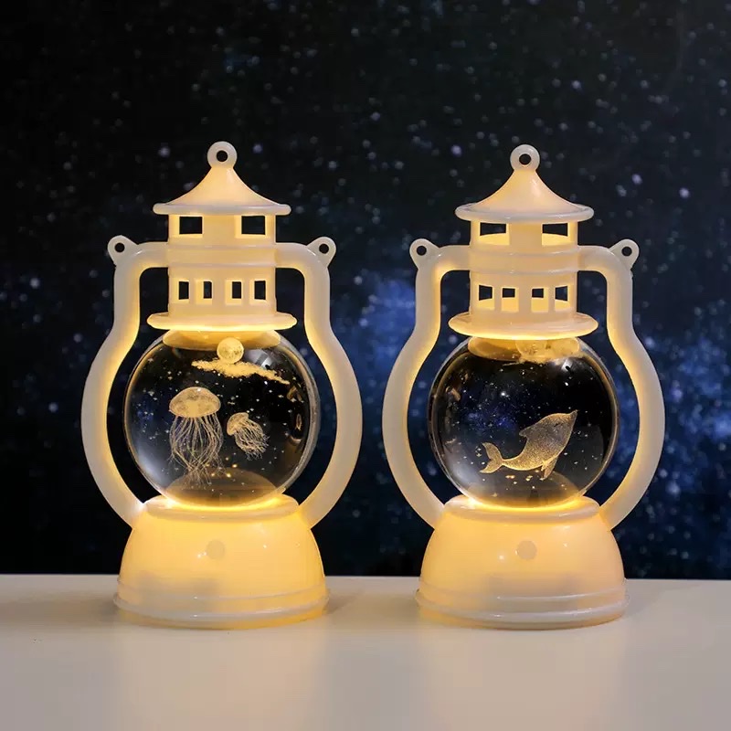 Retro lantern, creative luminous night light, bedroom and dormitory decoration, atmosphere light, festival souvenir, desktop decoration Specification image