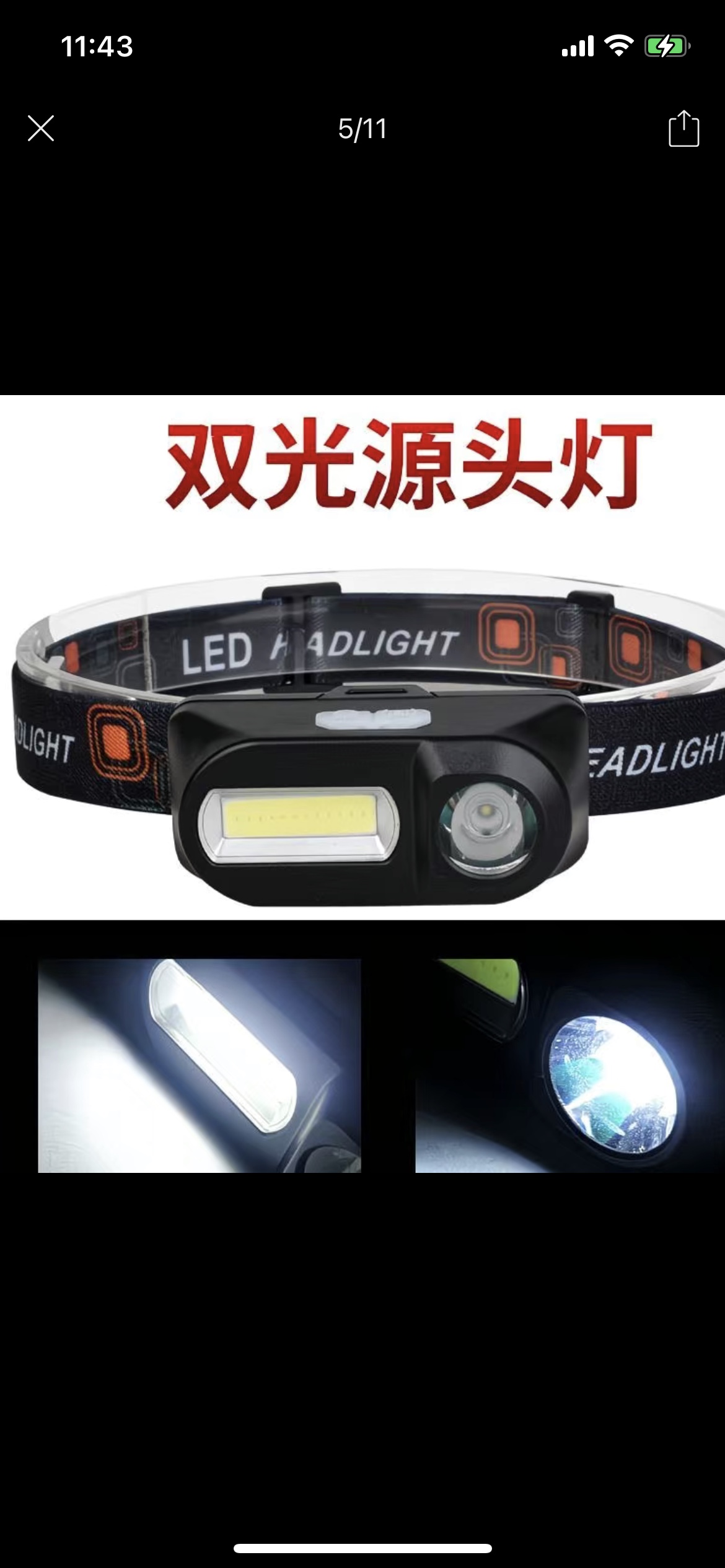 Outdoor charging LED miner's lamp headlamp