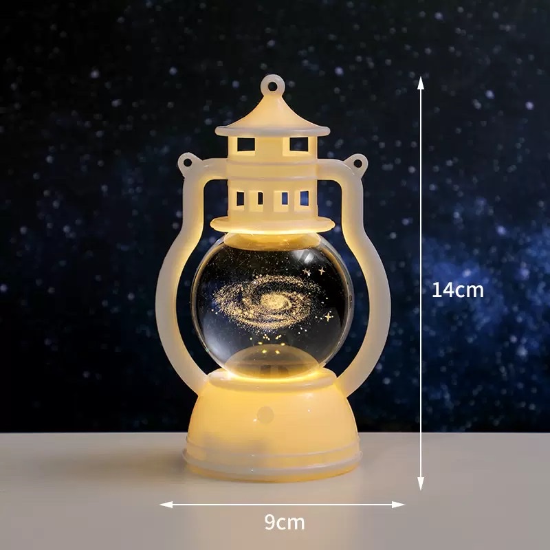 Retro lantern, creative luminous night light, bedroom and dormitory decoration, atmosphere light, festival souvenir, desktop decoration Item Picture