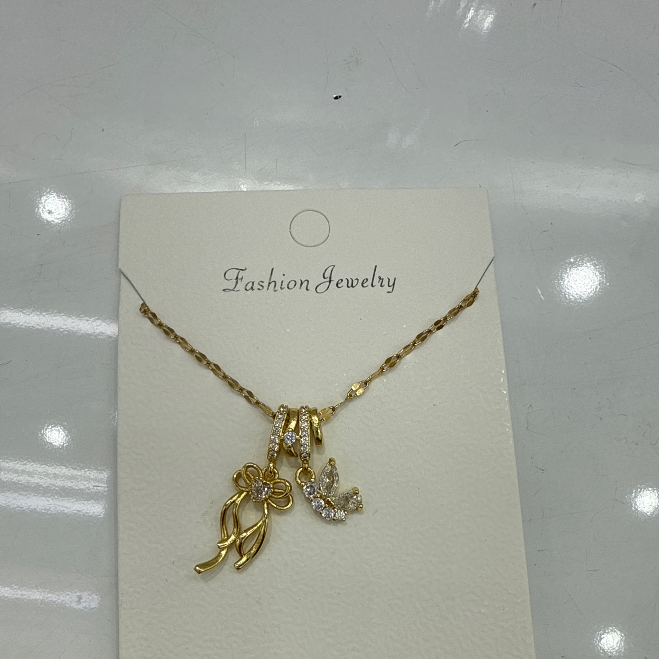 不绣钢链条铜吊坠项链首饰真挚爱情优雅气质女款时尚百搭送礼品