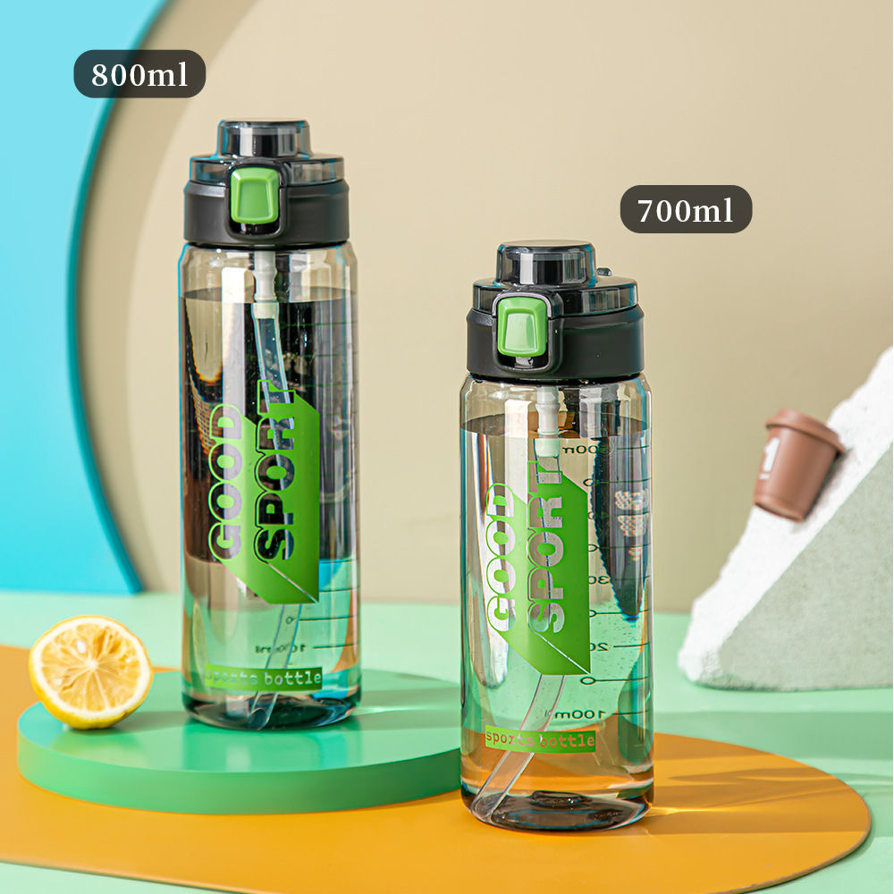 Yiyun Summer sports plastic water cup is durable and portable. It is a student fitness drinking cup with a high appearance level. The plastic water bottle and straw are heat-resistant Specification drawing