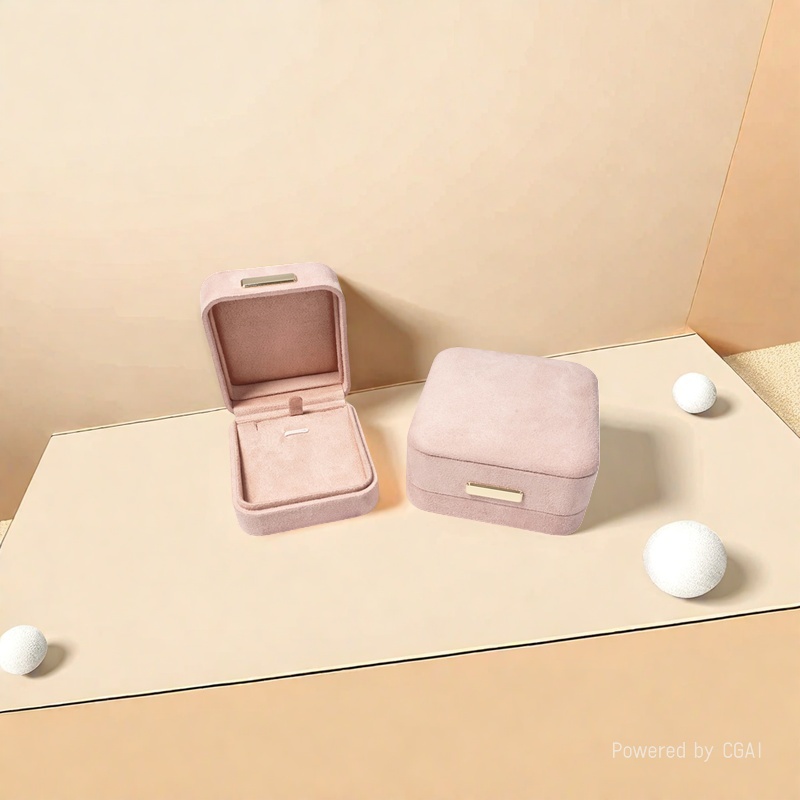 New velvet fabric and metal decoration jewelry storage box, jewelry store gold store decoration box, Valentine's Day and Mother's Day ring box, pendant box, bracelet box, bracelet box, jewelry packaging box, jewelry packaging box, jewelry box, women's European-style jewelry box Item Picture