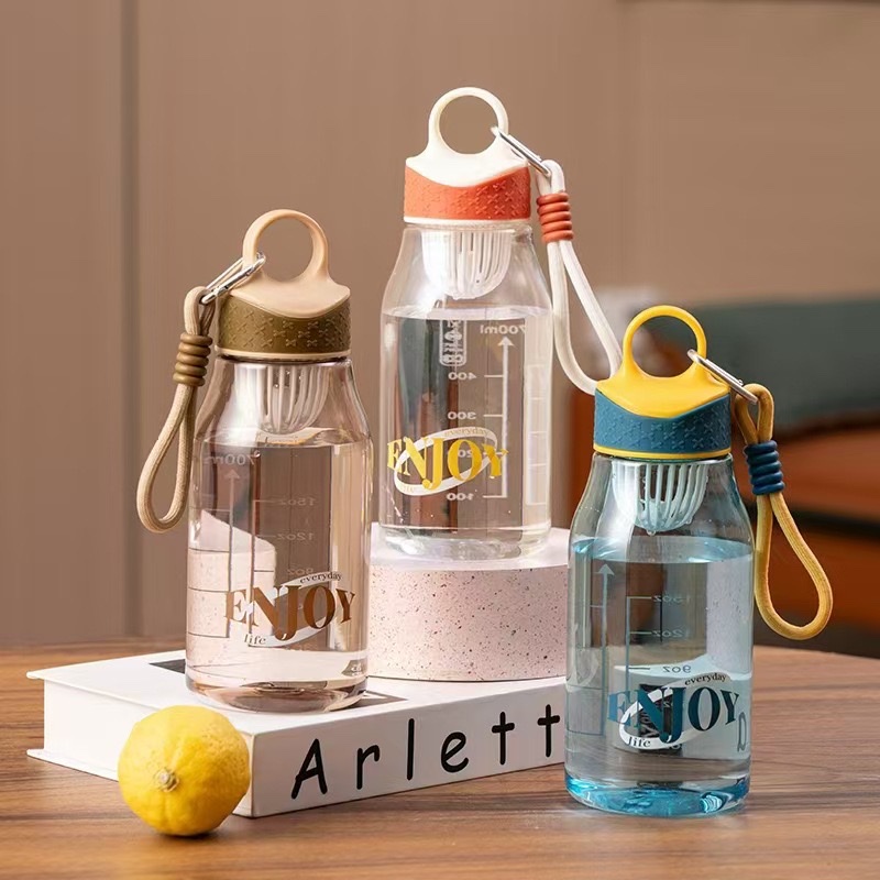 Plastic portable large-capacity sports water cup, student tea strainer, durable, food-grade water cup Specification drawing