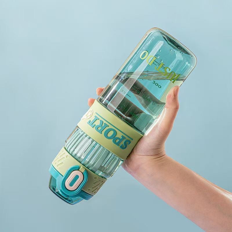 New model for both male and female students, convenient summer, high appearance level plastic sports portable, large capacity with water cup Item Picture