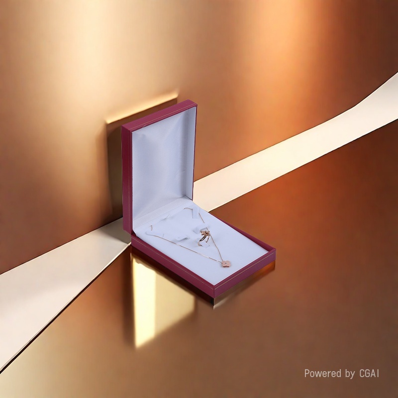 Direct sales of high-end leather-filled boxes, PU boxes, ring boxes, red water ripple jewelry packaging and storage box sets Specification image