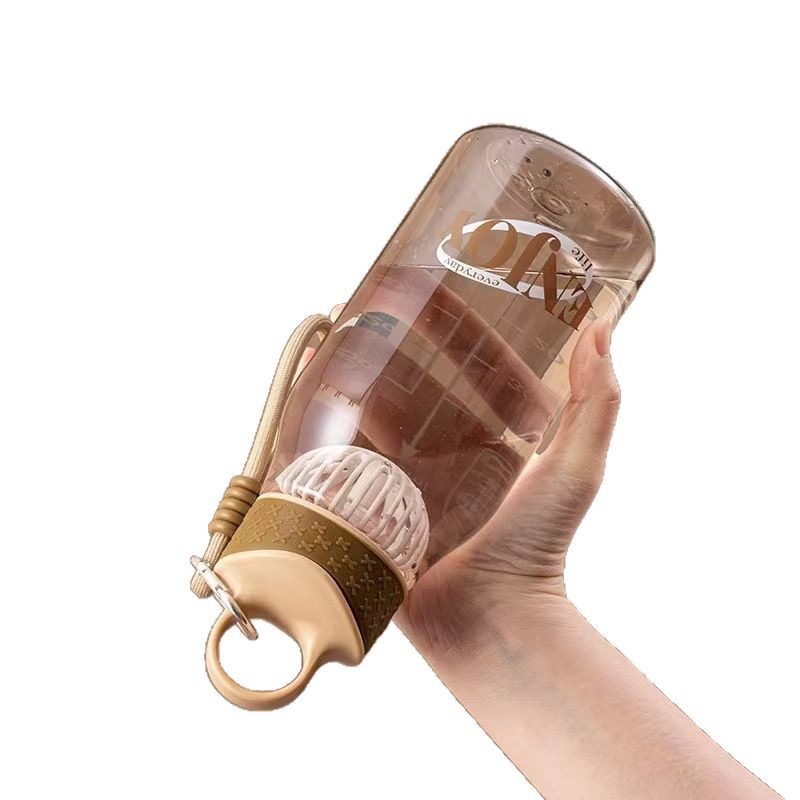 Plastic portable large-capacity sports water cup, student tea strainer, durable, food-grade water cup Item Picture