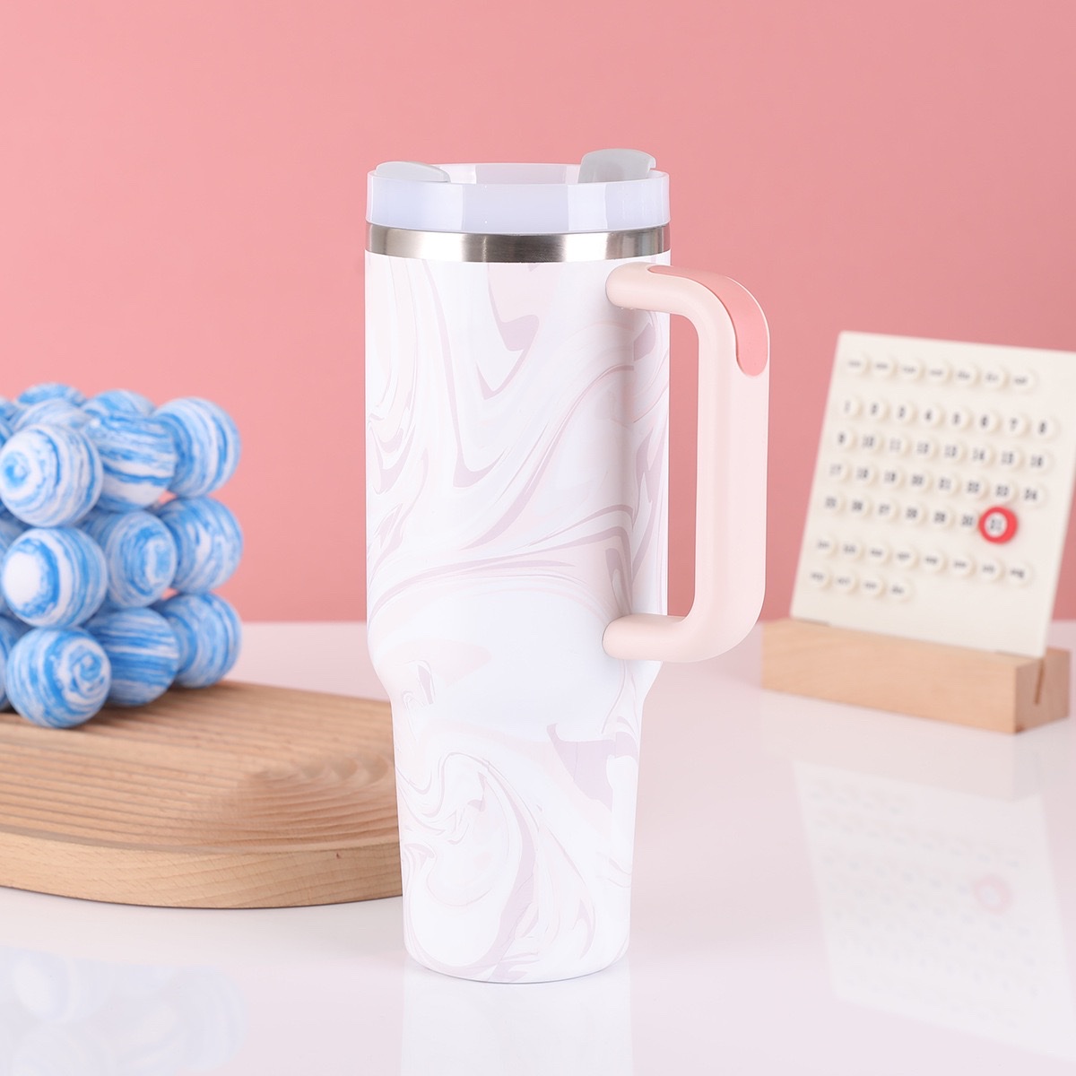 In-stock giant 40oz handle car cup, creative stainless steel insulated cup, outdoor car ice king cup undefined