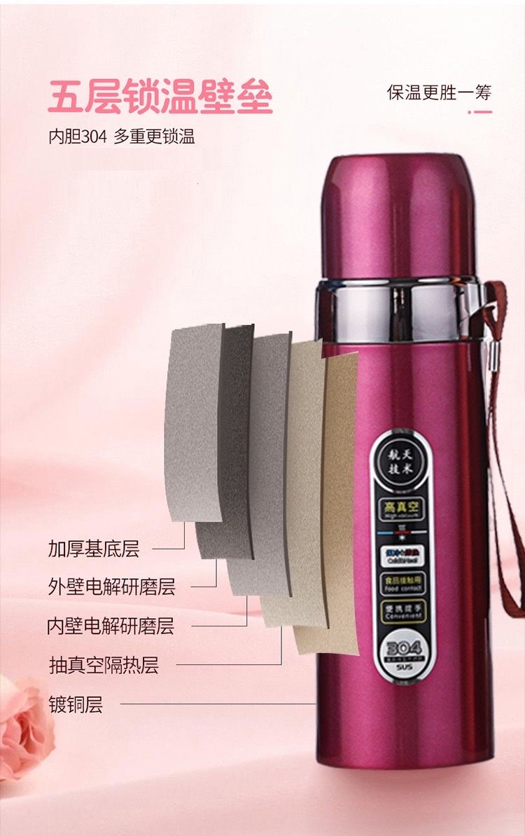 304 stainless steel insulated cup, large-capacity water cup, convenient outdoor water bottle for male and female students, insulated water cup pic 7