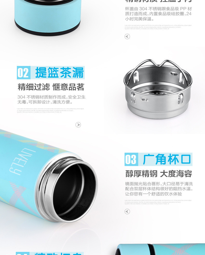 Creative tea brewing cups, stainless steel insulated cups, custom grid-patterned couple cups, plastic cups, student water cups, advertising gifts detail image 7