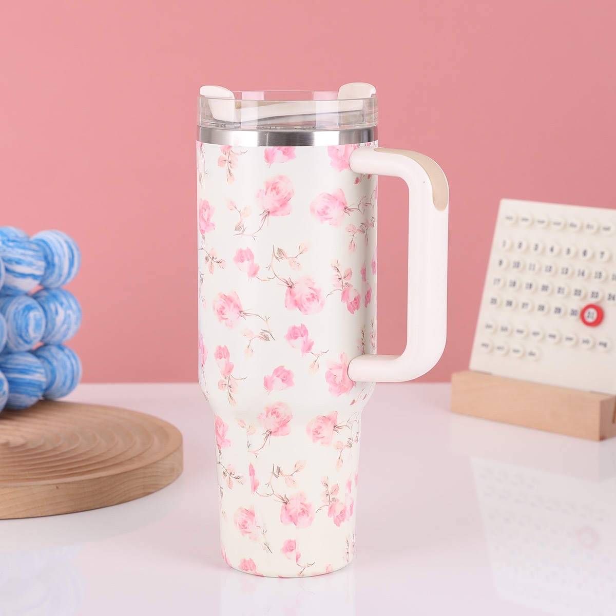 In-stock giant 40oz handle car cup, creative stainless steel insulated cup, outdoor car ice king cup undefined