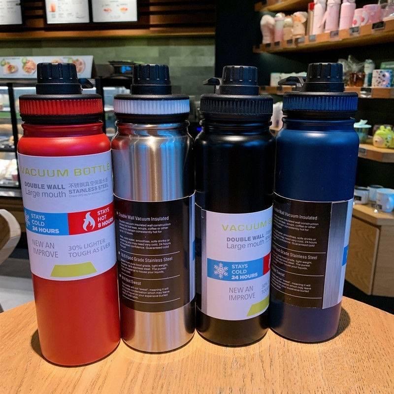 Stainless steel space kettle, insulated cup, large-capacity sports water bottle, fire extinguisher, portable hand-held travel car water cup detail image 2