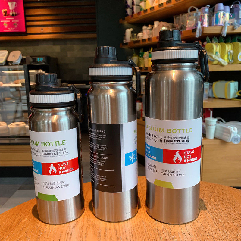 不锈钢太空壶保温杯大容量运动水壶灭火器便携手提旅行车载水杯