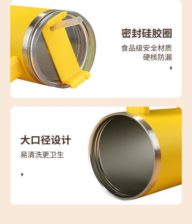 The Chao Ba insulated cup features a 1.2L large capacity detachable straw and a 304 stainless steel inner liner for portability undefined