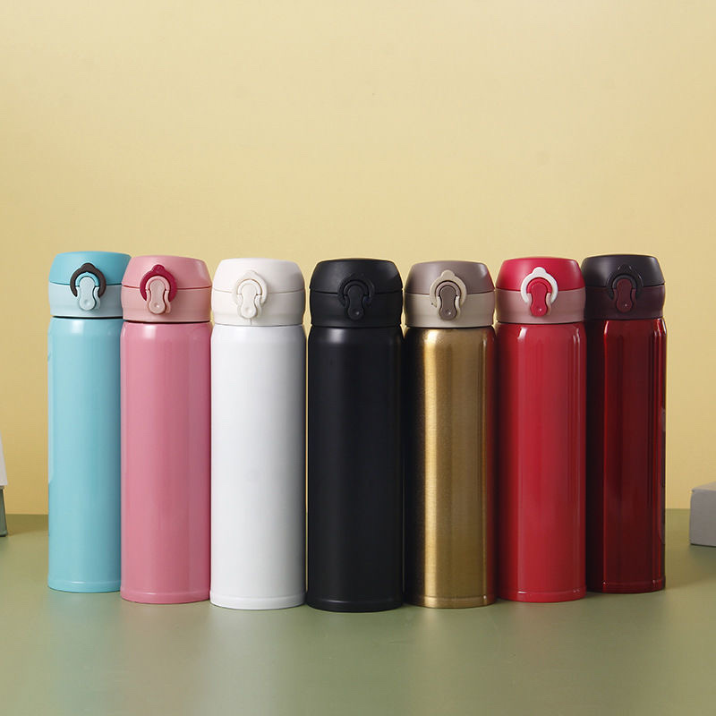 防摔高颜值保温杯304不锈钢弹跳杯水杯礼品批发