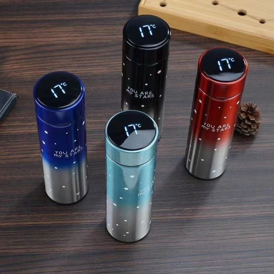 高档保温杯保温水杯星空渐变色直杯男女士304茶水分离潮流幻彩