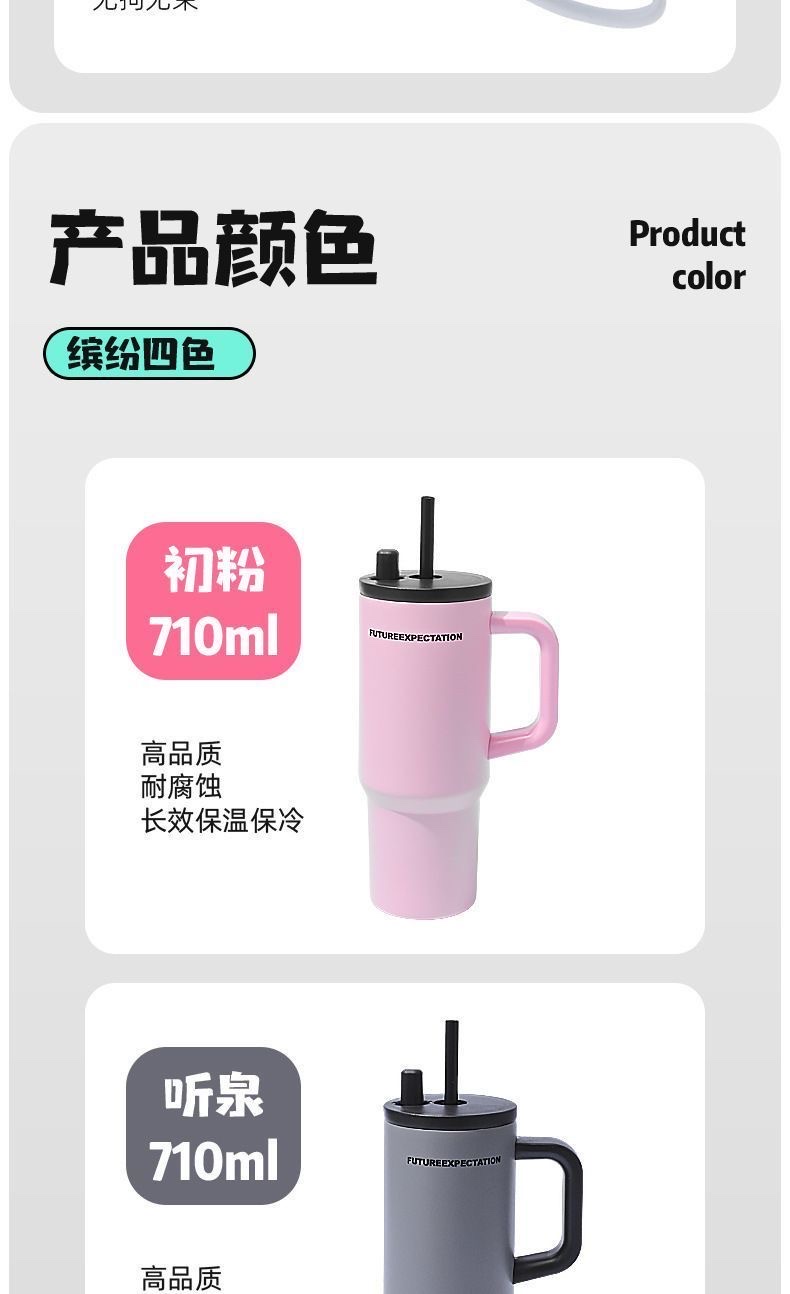 Large-sized insulated cup, large-capacity ice cube cup, men's high appearance level, car water cup, women's high appearance level, 2025 new model undefined