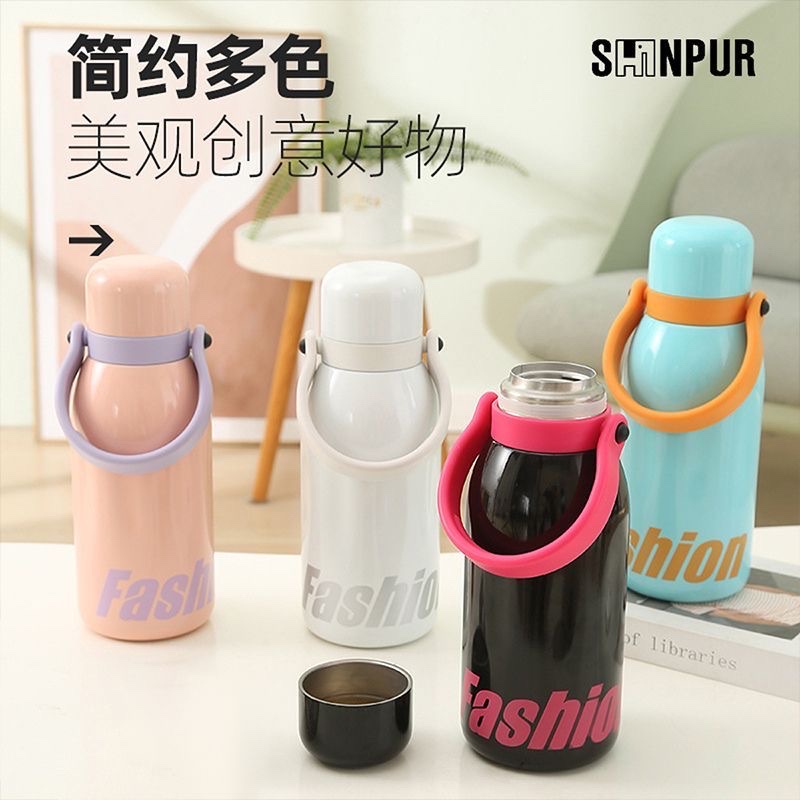 高颜值不锈钢316保温杯学生大容量水壶水杯手提便携运动杯子