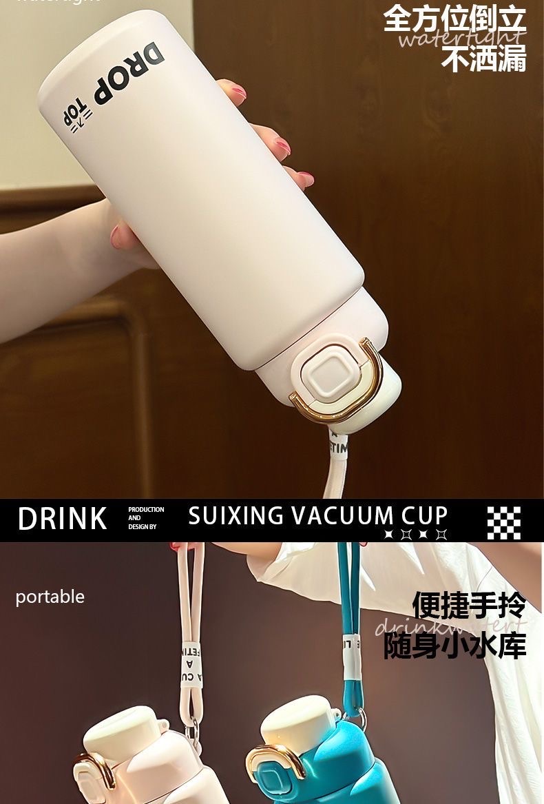 Large capacity thermos cup for boys and girls, 2025 new model water bottle, 316 stainless steel sports water cup, straw cup pic 6