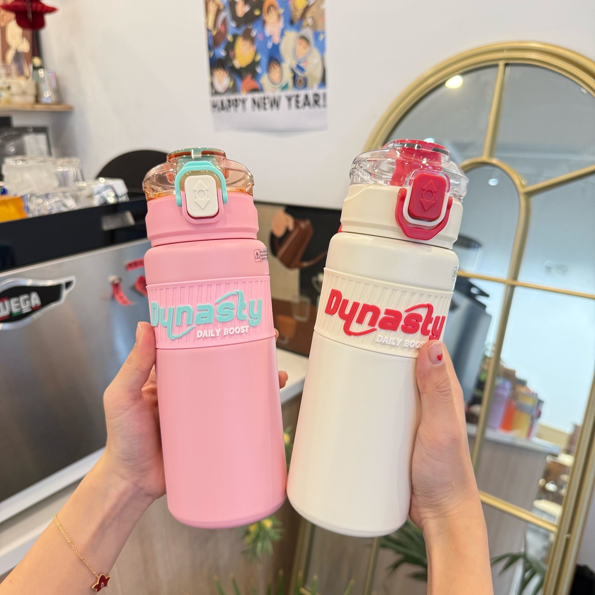2025 High Appearance level Insulated Cup for Girls, large capacity, portable for both men and women, student casual cup, Double Drinking sports Straw cup Specification drawing