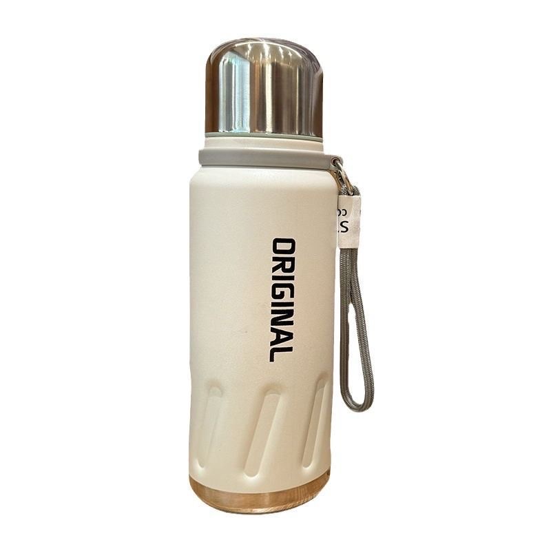 316 stainless steel small steel cannon insulated cup, large-capacity tea and water separation, rope lifting sports water bottle, outdoor portable water cup Item Picture