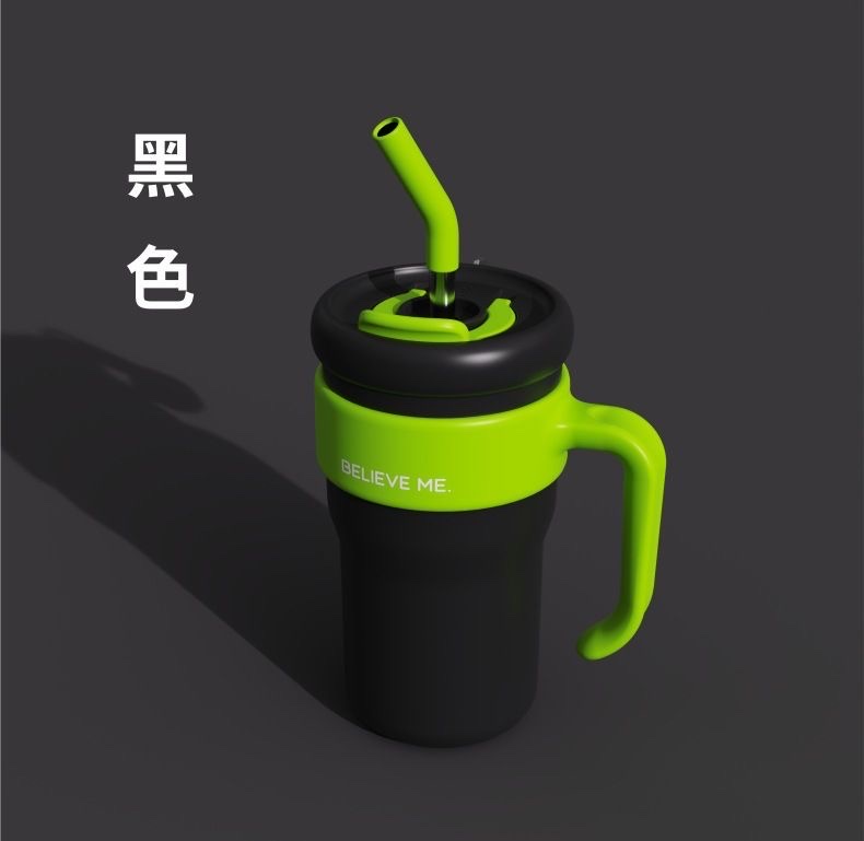 跨境巨无霸316不锈钢保温杯简约手柄杯吸管杯户外便携40oz冰霸杯详情13