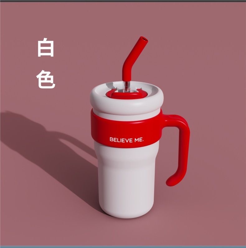 跨境巨无霸316不锈钢保温杯简约手柄杯吸管杯户外便携40oz冰霸杯详情14