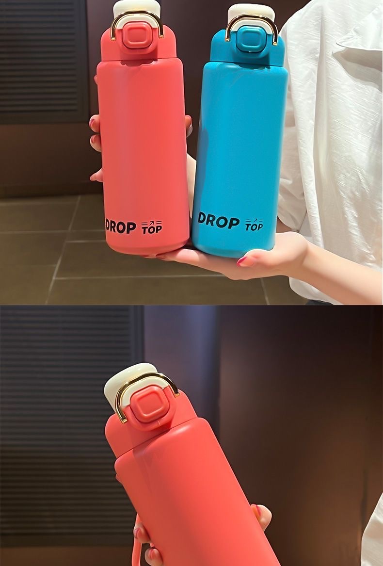 Large capacity thermos cup for boys and girls, 2025 new model water bottle, 316 stainless steel sports water cup, straw cup pic 9
